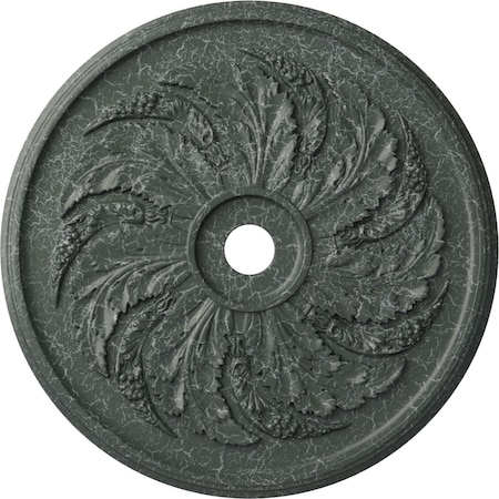 Ekena Millwork Sellek Ceiling Medallion (Fits Canopies up to 9"), 42 1/8"OD x 1 7/8"P, Athenian Green Crackle CM42SKAGC